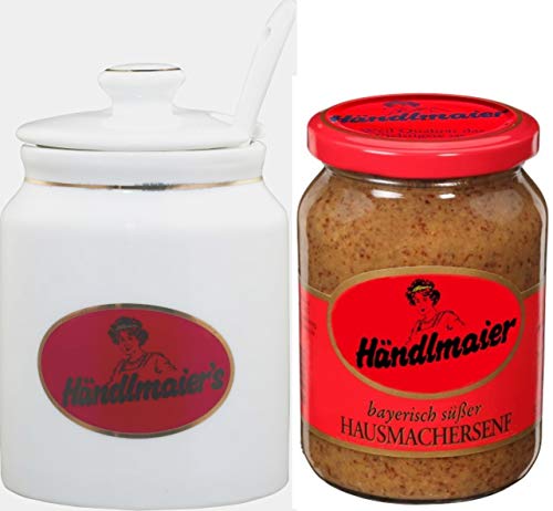 Händlmaier Hausmacher Senf süß 335ml und Senftopf Set von Händlmaier