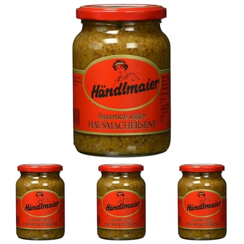 Händlmaier Hausmachersenf Süß, 335ml (Packung mit 4) von Händlmaier