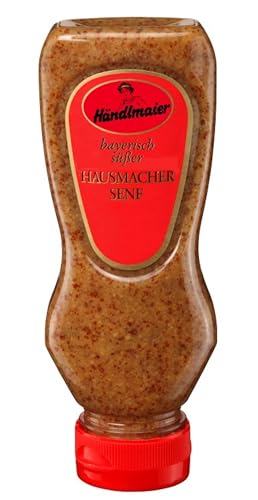 Händlmaiers Hausmachersenf süß in der Squeeze Flasche Vegan 400ml von Händlmaier