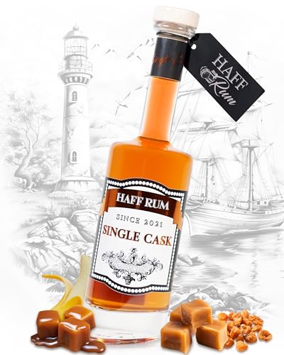 HAFF Rum Single Cask Rum | Milder Rum den karibischen Inseln | Weicher Edel Rum für Genießer | 16 Jahre gereifter Premium Rum aus der Dominikanischen Republik | 40% Rum mit leichter Fruchtnote | 200ML von Haffliebe, Haff Rum