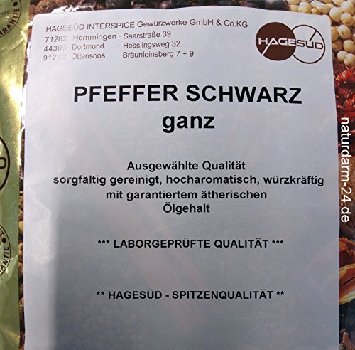 Hage Süd Pfeffer ganz schwarz, 1kg Hage Süd Pfeffer ganz schwarz, 1kg von Hage Süd