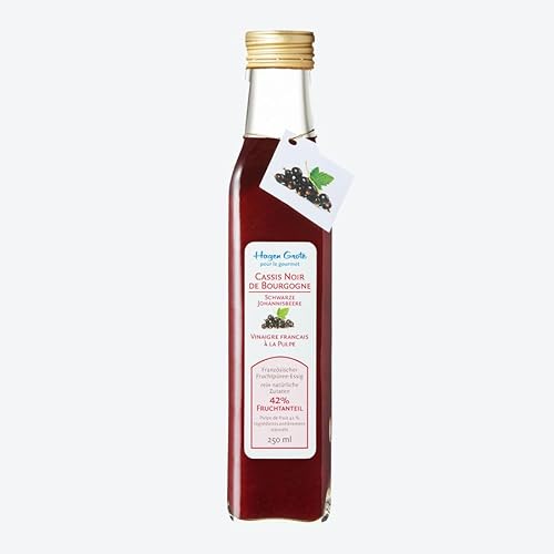Hagen Grote Französischer Fruchtpüree-Essig Cassis/Schwarze Johannisbeere, 250 ml Glasflasche, verfeinert Salate, Gemüse, Geflügel Hagen Grote Französischer Fruchtpüree-Essig Cassis/Schwarze Johannisbeere, 250 ml Glasflasche, verfeinert Salate, Gemüse, Geflügel von Hagen Grote