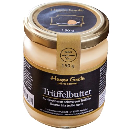 Hagen Grote Trüffelbutter Tartufo nero mit schwarzen Sommertrüffeln, 150g Glas, extrahoher Trüffelanteil von 5%, aus Italien Hagen Grote Trüffelbutter Tartufo nero mit schwarzen Sommertrüffeln, 150g Glas, extrahoher Trüffelanteil von 5%, aus Italien von Hagen Grote