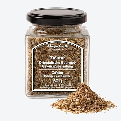 Hagen Grote Za’atar Gourmet Gewürzzubereitung, 60 g Glas, traditionelle orientalische Gewürze der nordafrikanischen und arabischen Küche, rein natürlich Hagen Grote Za’atar Gourmet Gewürzzubereitung, 60 g Glas, traditionelle orientalische Gewürze der nordafrikanischen und arabischen Küche, rein natürlich von Hagen Grote