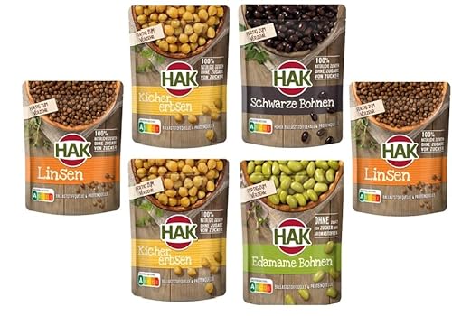 Hülsenfrüchte Probierset der Firma HAK 4 Sorten 6 Beutel 1235 g von Hak