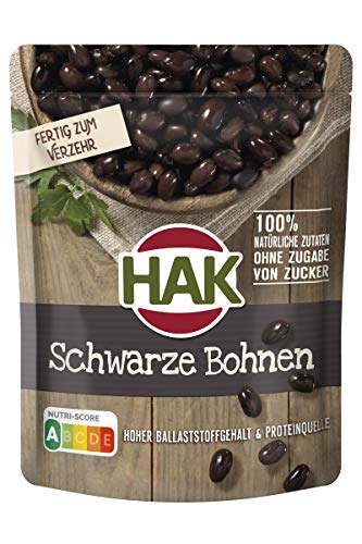 Schwarze Bohnen 225g im Beutel HAK 7 Stück (7 x 225 gr) von Hak