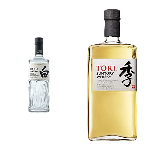 Haku Vodka Super Premium | aus dem House of Suntory in Japan | 700 ml Einzelflasche + Toki Suntory Whisky | Japanischer Blended Whisky | 43% Vol | 700ml Einzelflasche | Bundle von Haku Vodka