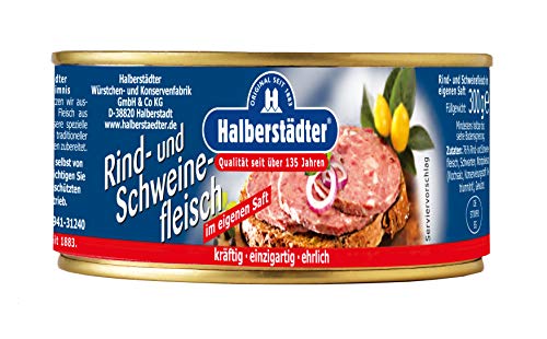 Halberstädter Rind-und Schweinefleisch im eigenen Saft, 1er Pack (1 x 300 g) 1203 von Halberstädter