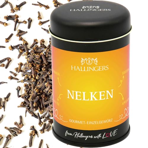 Hallingers Nelken - Basis-Gewürz für Glühwein, Chai-Tee, Bratensoße & Apfelkompott (Dose) - Muttertagsgeschenk & Geschenkideen zum Vatertag | Neues Zuhause Ruhestand Freundschaft Genesung von Hallingers Genuss Manufaktur