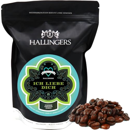 Hallingers No. Love Blue - Gourmet-Kaffee, schonend langzeit-geröstet (Bag) - Muttertagsgeschenk & Geschenkideen zum Vatertag | Neues Zuhause Jahrestag Freundschaft Genesung von Hallingers Genuss Manufaktur