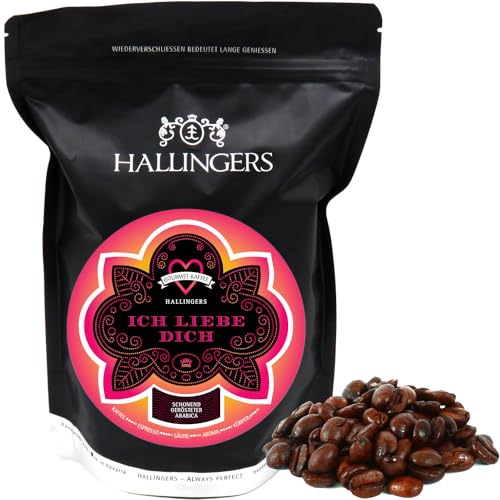 Hallingers No. Love Pink - Gourmet-Kaffee, schonend langzeit-geröstet (Bag) - Muttertagsgeschenk & Geschenkideen zum Vatertag | Neues Zuhause Jahrestag Freundschaft Genesung von Hallingers Genuss Manufaktur