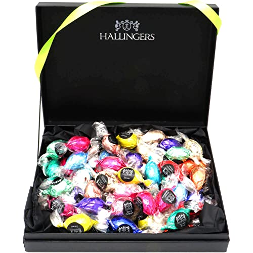Hallingers Easter Box - green - Ostergeschenke als Osterkörbchen zu Ostern, 60 Pralinen Ostereier & Geschenkbox (Set) - Muttertagsgeschenk & Geschenkideen zum Vatertag | Glückwunsch Freundschaft Genes von Hallingers Genuss Manufaktur