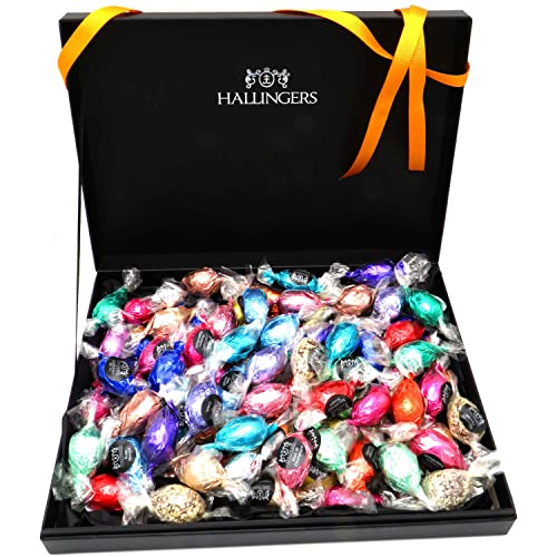 Hallingers Easter Box Orange - Ostergeschenke als Osterkörbchen zu Ostern, 90 Pralinen Ostereier & Geschenkbox (Set) - Ostergeschenke Osterkörbchen Ostereier & als Osterdeko | Glückwunsch Freundschaft von Hallingers Genuss Manufaktur