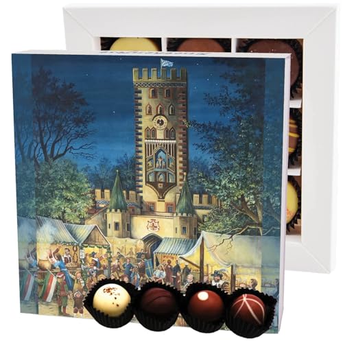 Hallingers Ruethenfest LL 9 - Manufaktur Pralinen Geschenk handmade ohne Alkohol aus Edelkakao Schokolade (Box) - Ostergeschenke Osterkörbchen Ostereier & als Osterdeko | Geburtstag Glückwunsch Danke von Hallingers Genuss Manufaktur