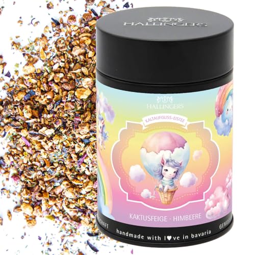 Hallingers Einhorn Eistee - Loser Cold Brew Früchtetee Eistee für Mädchen & Kinder kalt & warm aufgießbar Kaktusfeige-Himbeere (Dose) - Muttertagsgeschenk & Geschenkideen zum Vatertag | Geburtstag Glü von Hallingers Genuss Manufaktur