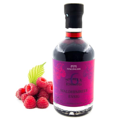 Hallingers Aromatischer Wald-Himbeer-Balsam (5,3% Säure) - Gourmet-Essig No. 6 (Glas) - Ostergeschenke Osterkörbchen Ostereier & als Osterdeko | Neues Zuhause Ruhestand Genesung von Hallingers Genuss Manufaktur