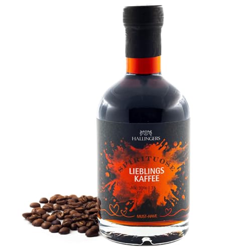 Hallingers Lieblings-Kaffee, Likör 30% vol. - Premium Kaffee-Likör (Glas) - Ostergeschenke Osterkörbchen Ostereier & als Osterdeko | Danke Silvester Freundschaft Genesung von Hallingers Genuss Manufaktur