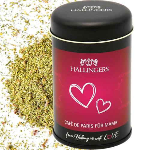 Hallingers Für Mama - Muttertagsgeschenk Gewürz-Mischung für Fleisch, Dip & Gratin zum Muttertag für Mama Mutter Oma (Dose) - Muttertagsgeschenk & Geschenkideen zum Vatertag | Glückwunsch Jahrestag Fr von Hallingers Genuss Manufaktur