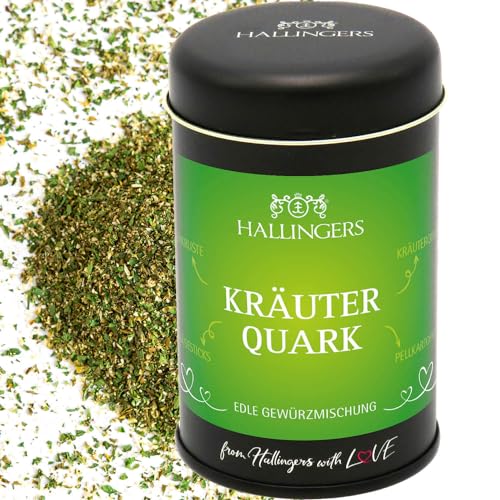 Hallingers Kräuterquark - Gewürz-Mischung für Quark, Sauce & Kräuterbutter (Dose) - Muttertagsgeschenk & Geschenkideen zum Vatertag | Geburtstag Glückwunsch Neues Zuhause Danke Freundschaft Genesung von Hallingers Genuss Manufaktur