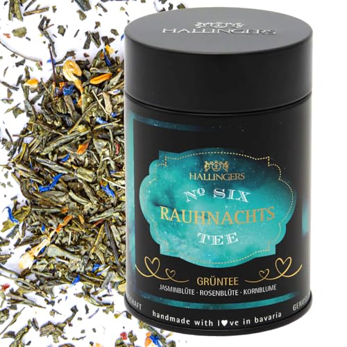 Hallingers Rauhnacht No. Six - VI - Spiritueller Tee als Begleiter in den Rauhnächten auch als Geschenk zu Advent & Weihnachten (Dose) - Muttertagsgeschenk & Geschenkideen zum Vatertag | Glückwunsch J von Hallingers Genuss Manufaktur