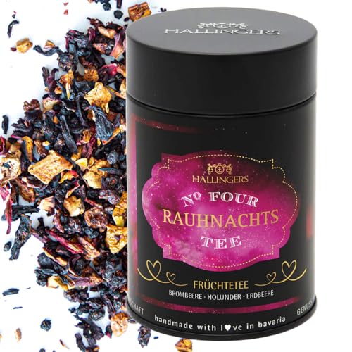 Hallingers Rauhnacht No. Four - IV - Spiritueller Tee als Begleiter in den Rauhnächten auch als Geschenk zu Advent & Weihnachten (Dose) - Muttertagsgeschenk & Geschenkideen zum Vatertag | Glückwunsch von Hallingers Genuss Manufaktur