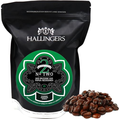 Hallingers No. Two - Gourmet-Kaffee aus Papua-Neuguinea, schonend langzeit-geröstet (Bag) - Muttertagsgeschenk & Geschenkideen zum Vatertag | Geburtstag Glückwunsch Neues Zuhause Jahrestag Genesung von Hallingers Genuss Manufaktur