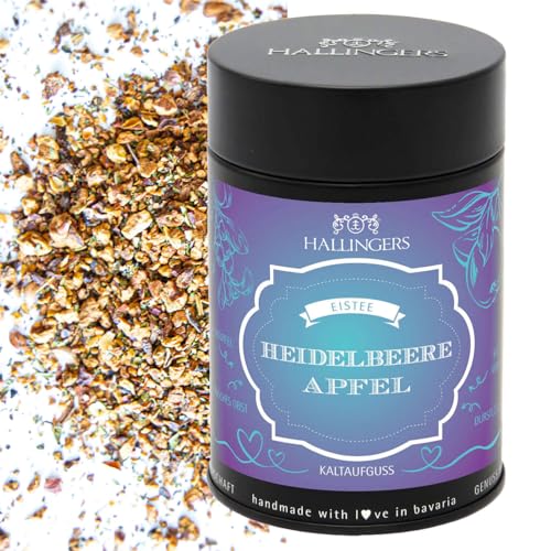 Hallingers Heidelbeere-Apfel - Loser Cold Brew Früchtetee Eistee, kalt oder warm aufgießbar (Dose) - Muttertagsgeschenk & Geschenkideen zum Vatertag | Geburtstag Glückwunsch Genesung Neues Zuhause von Hallingers Genuss Manufaktur