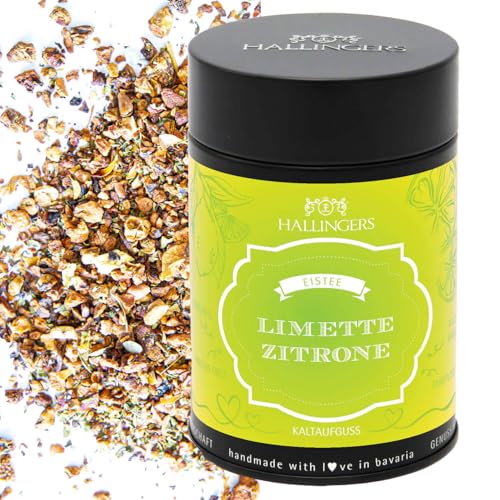 Hallingers Limette-Zitrone - Loser Cold Brew Früchtetee Eistee, kalt oder warm aufgießbar (Dose) - Muttertagsgeschenk & Geschenkideen zum Vatertag | Geburtstag Glückwunsch Genesung Neues Zuhause von Hallingers Genuss Manufaktur