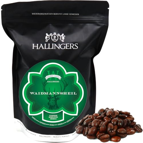 Hallingers No. W - Waidmannsheil Gourmet-Kaffee - Gourmet-Kaffee, schonend langzeit-geröstet für Jäger und Jagdfreund ein Jäger Kaffee (Bag) - Muttertagsgeschenk & Geschenkideen zum Vatertag | Geburts von Hallingers Genuss Manufaktur
