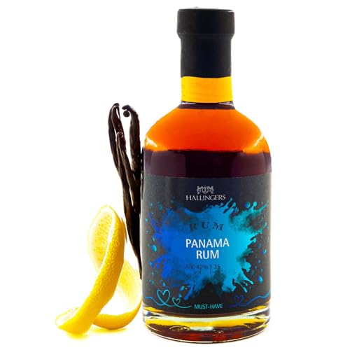 Hallingers Panama Rum 42% - Premium Rum (Glas) - Ostergeschenke Osterkörbchen Ostereier & als Osterdeko | Danke Silvester Freundschaft Genesung von Hallingers Genuss Manufaktur