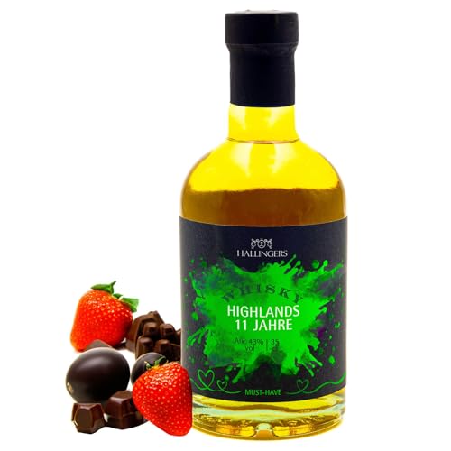 Hallingers Highlands 11 Jahre 46% vol. - Premium Single Malt Whisky (Glas) - Muttertagsgeschenk & Geschenkideen zum Vatertag | Danke Silvester Freundschaft Genesung von Hallingers Genuss Manufaktur