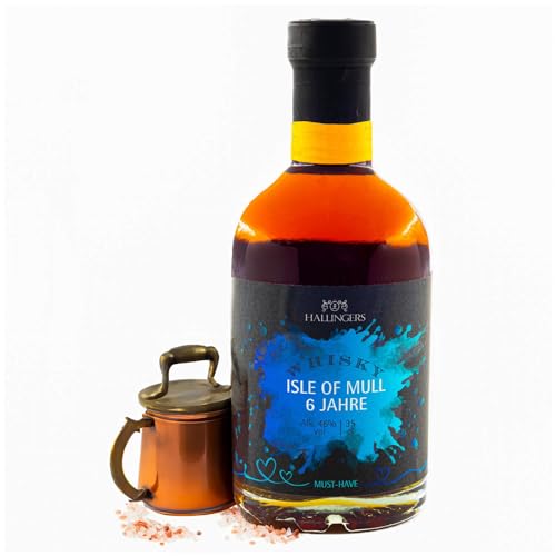 Hallingers Isle of Mull 6 Jahre 46% vol. - Premium Single Malt Whisky (Glas) - Ostergeschenke Osterkörbchen Ostereier & als Osterdeko | Danke Silvester Freundschaft Genesung von Hallingers Genuss Manufaktur