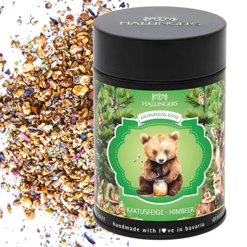 Hallingers Wald Eistee - Loser Cold Brew Früchtetee Eistee für Jungen & Mädchen kalt & warm aufgießbar Kaktusfeige-Himbeere (Dose) - Muttertagsgeschenk & Geschenkideen zum Vatertag | Geburtstag Glückw von Hallingers Genuss Manufaktur