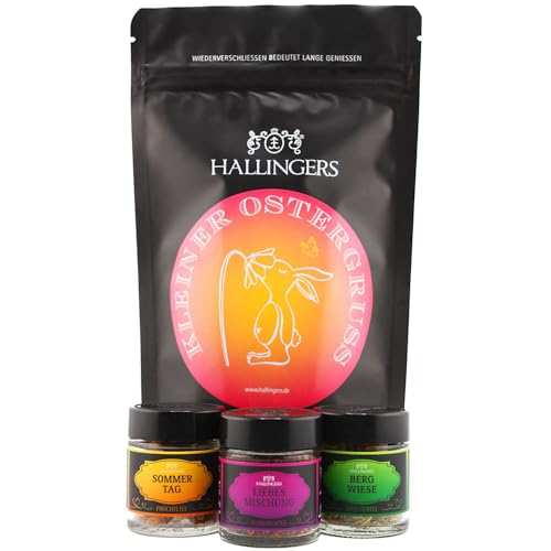 Hallingers Kleiner Ostergruß - pink - Ostergeschenke Wundertüte Ostern als Osterkörbchen, Früchtetee Roibuschtee & Kräutertee (Set) - Muttertagsgeschenk & Geschenkideen zum Vatertag | Glückwunsch Freu von Hallingers Genuss Manufaktur