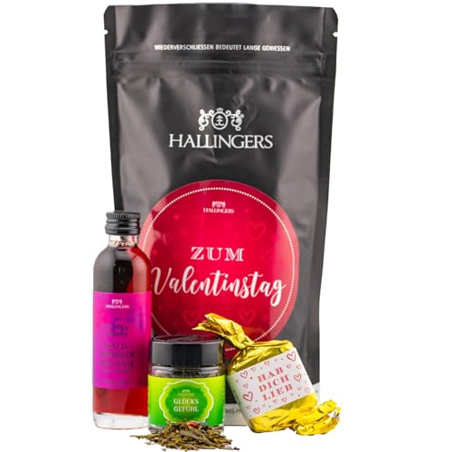Hallingers Zum Valentinstag - Pink - Valentinstag Wundertüte Geschenkset Himbeerbalsam Tee Nougat Busserl als Geschenk aus Liebe (Set) - Muttertagsgeschenk & Geschenkideen zum Vatertag | Neues Zuhause von Hallingers Genuss Manufaktur