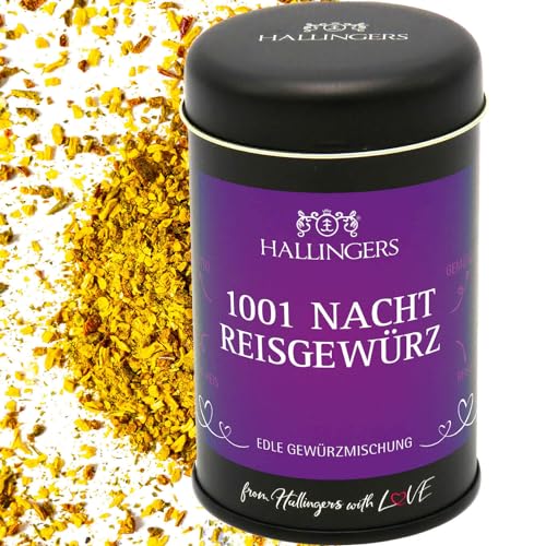 Hallingers 1001 Nacht Reisgewürz - Gewürz-Mischung für Reis, Gemüse & Couscous (Dose) - Ostergeschenke Kinder zu Ostern & als Osterdeko | Neues Zuhause Ruhestand Genesung von Hallingers Genuss Manufaktur