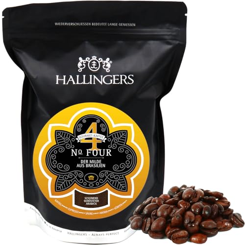 Hallingers No. Four - Gourmet-Kaffee aus Brasilien, schonend langzeit-geröstet (Bag) - Ostergeschenke Osterkörbchen Ostereier & als Osterdeko | Neues Zuhause Silvester Genesung von Hallingers Genuss Manufaktur