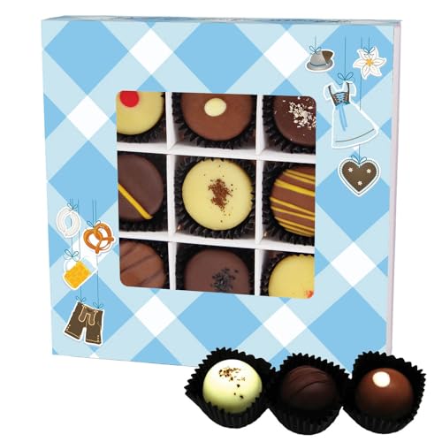 Hallingers Bavaria L - Manufaktur Pralinen Geschenk handmade teils mit Alkohol aus Edelkakao Schokolade (Box) - Muttertagsgeschenk & Geschenkideen zum Vatertag | Geburtstag Glückwunsch Danke Jahrestag Hallingers Bavaria L - Manufaktur Pralinen Geschenk handmade teils mit Alkohol aus Edelkakao Schokolade (Box) - Muttertagsgeschenk & Geschenkideen zum Vatertag | Geburtstag Glückwunsch Danke Jahrestag von Hallingers Genuss Manufaktur