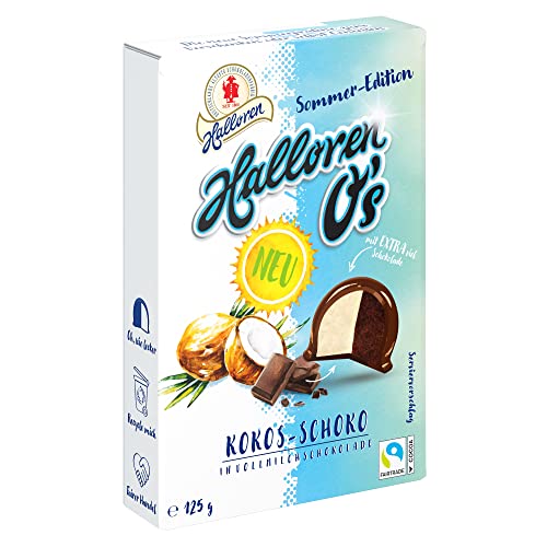 Halloren O's • Gefüllte Schokoladen O's • Sommersorten • 125g (Kokos & Schoko) von Halloren