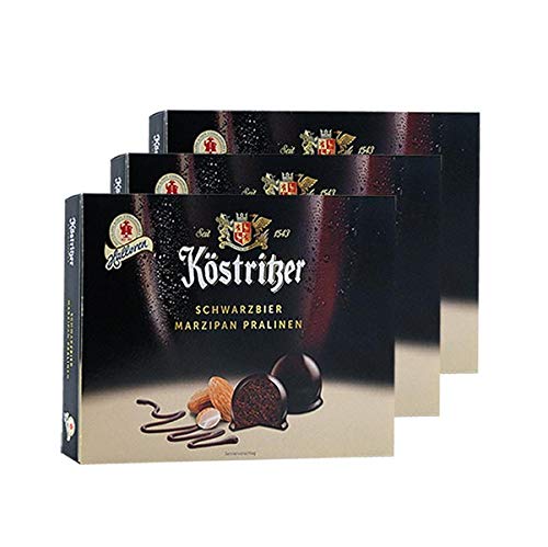 Köstritzer Schwarzbier Marzipan Pralinen - 3er Pack (3 x 250g) von Halloren