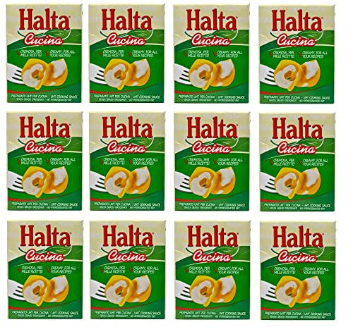12x Halta Cucina Preparato Alimentare UHT per Cucina Cremige Zubereitung UHT für die Küche Ideal für Pasta, Saucen, Pizza Kochsahne Sahne 200ml 12x Halta Cucina Preparato Alimentare UHT per Cucina Cremige Zubereitung UHT für die Küche Ideal für Pasta, Saucen, Pizza Kochsahne Sahne 200ml von Halta