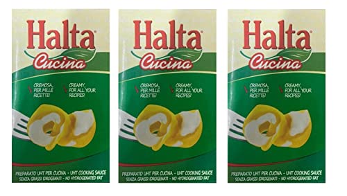 3x Halta Cucina Preparato Alimentare UHT per Cucina Cremige Zubereitung UHT für die Küche Ideal für Pasta, Saucen, Pizza Kochsahne Sahne 1000ml 3x Halta Cucina Preparato Alimentare UHT per Cucina Cremige Zubereitung UHT für die Küche Ideal für Pasta, Saucen, Pizza Kochsahne Sahne 1000ml von Halta