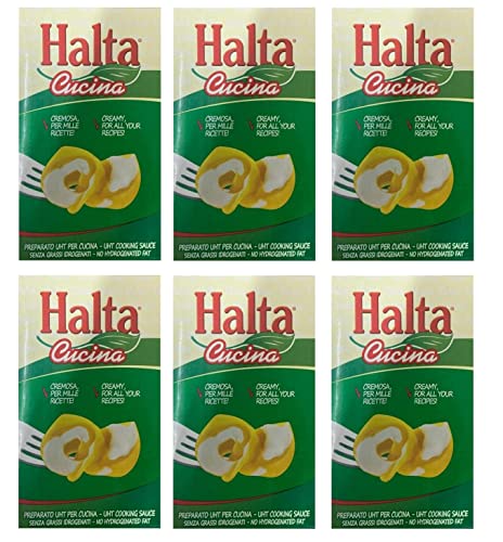 6x Halta Cucina Preparato Alimentare UHT per Cucina Cremige Zubereitung UHT für die Küche Ideal für Pasta, Saucen, Pizza Kochsahne Sahne 1000ml 6x Halta Cucina Preparato Alimentare UHT per Cucina Cremige Zubereitung UHT für die Küche Ideal für Pasta, Saucen, Pizza Kochsahne Sahne 1000ml von Halta