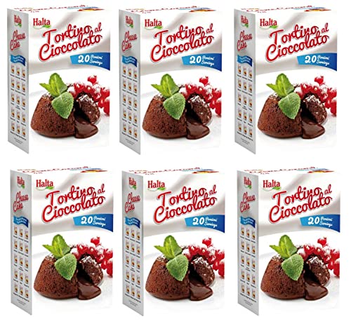 6x Halta Preparato per Tortino al Cioccolato Pulvermischung Vorbereitet für Schokoladenkuchen 1000g 6x Halta Preparato per Tortino al Cioccolato Pulvermischung Vorbereitet für Schokoladenkuchen 1000g von Halta