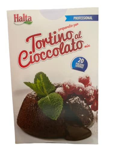 Halta Preparato per Tortino al Cioccolato Pulvermischung Vorbereitet für Schokoladenkuchen 1000g von Halta