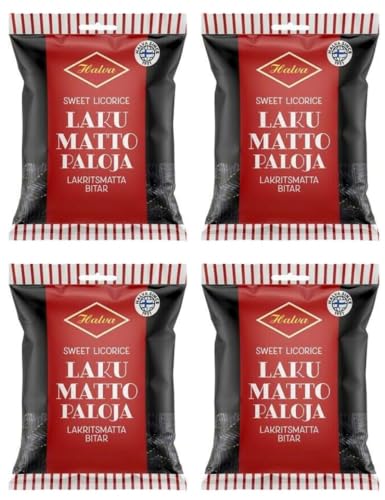 Halva Lakumattopaloja Original Lakritze 4 Pack of 185g von Halva