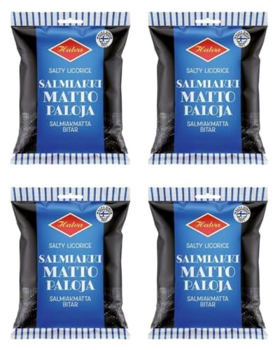 Halva Salmiakkipaloja Salmiakki Lakritze 4 Pack of 185g von Halva