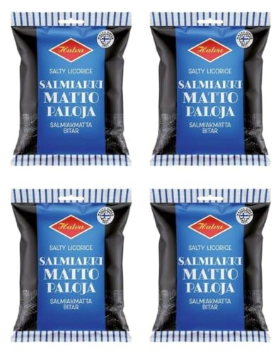 Halva Salmiakkipaloja Salmiakki Lakritze 4 Pack of 185g von Halva