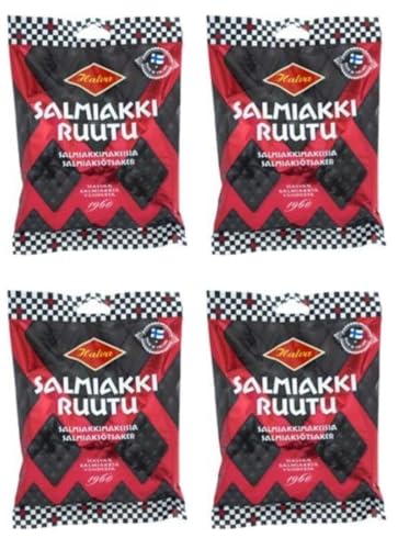Halva Salmiakkiruutu Salmiakki Lakritze 4 Pack of 170g Halva Salmiakkiruutu Salmiakki Lakritze 4 Pack of 170g von Halva