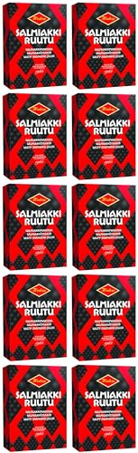 Halva Salmiakkiruutu Salty Diamond Lakritze 10 Schachteln of 240g von Halva